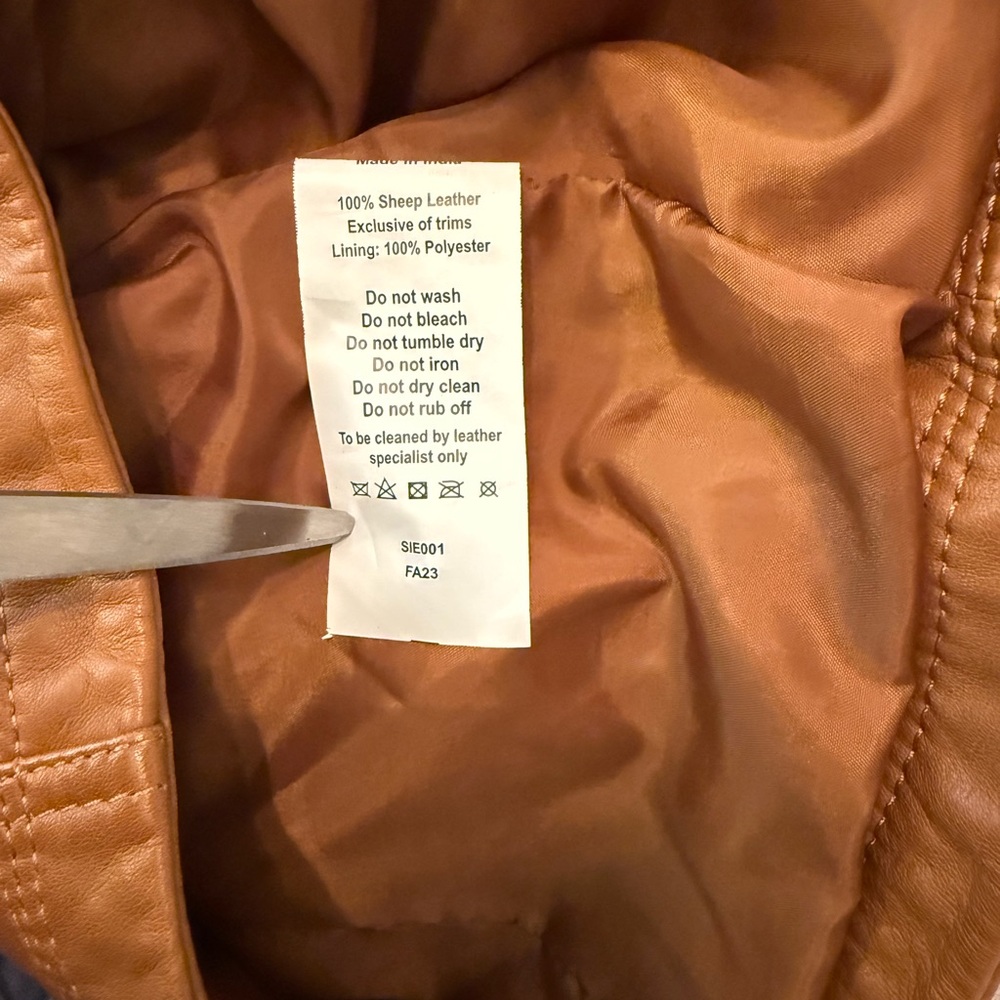 Quince Camel Leather Jacket - Picture 8 of 9